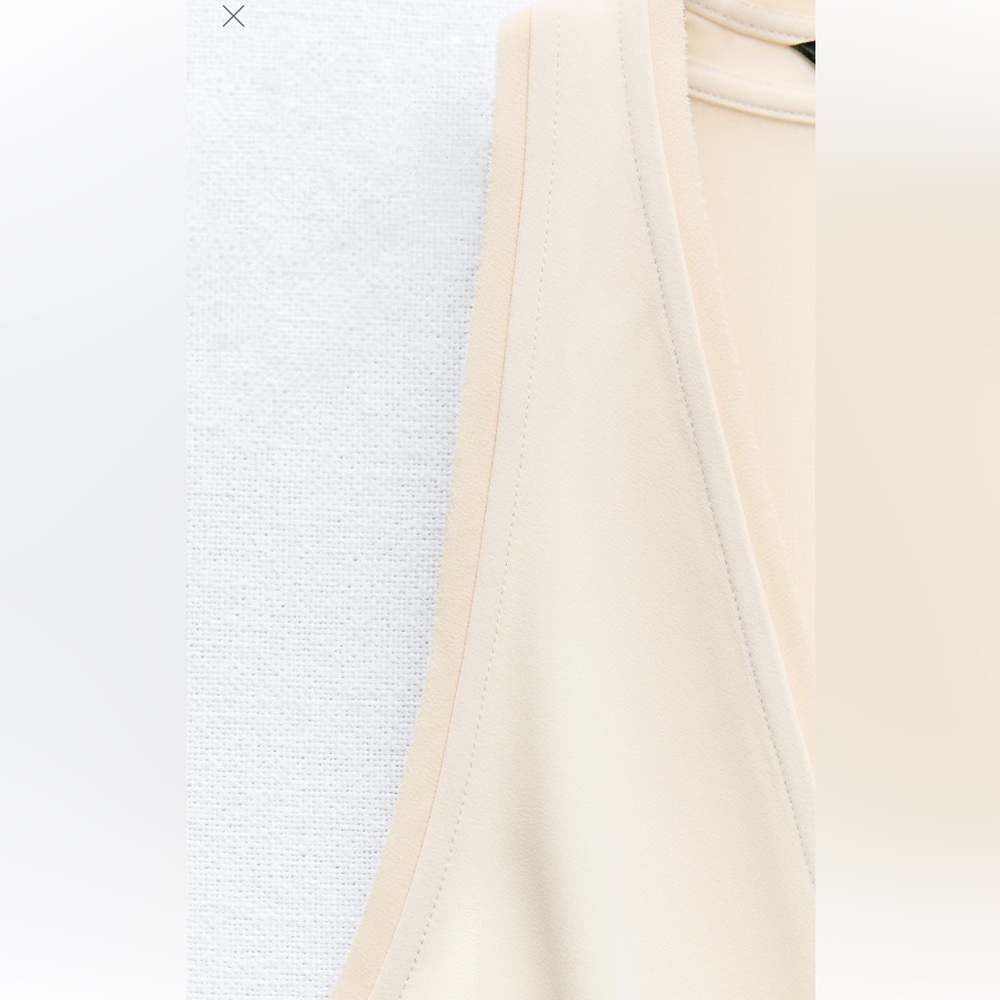Zara Mixed Simi Sheer Slip Dress Size XL NWT - Picture 8 of 10